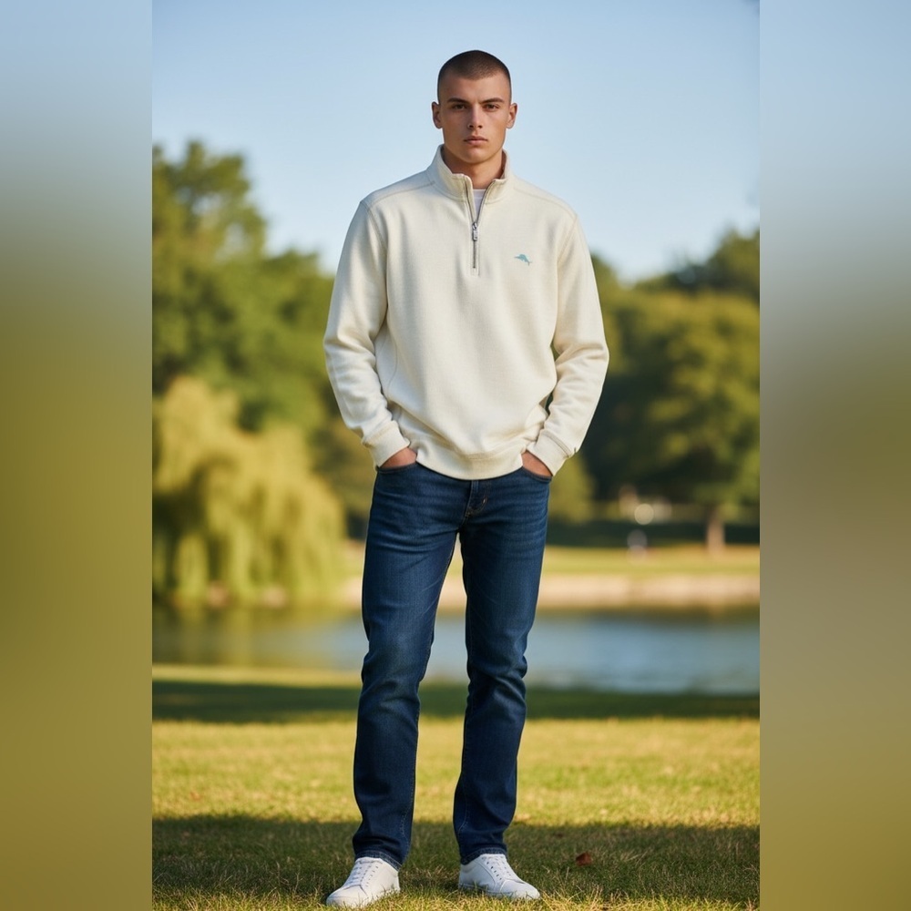 Tommy Bahama Tobago Bay Half-Zip‎ Pullover Men’s Size XL
